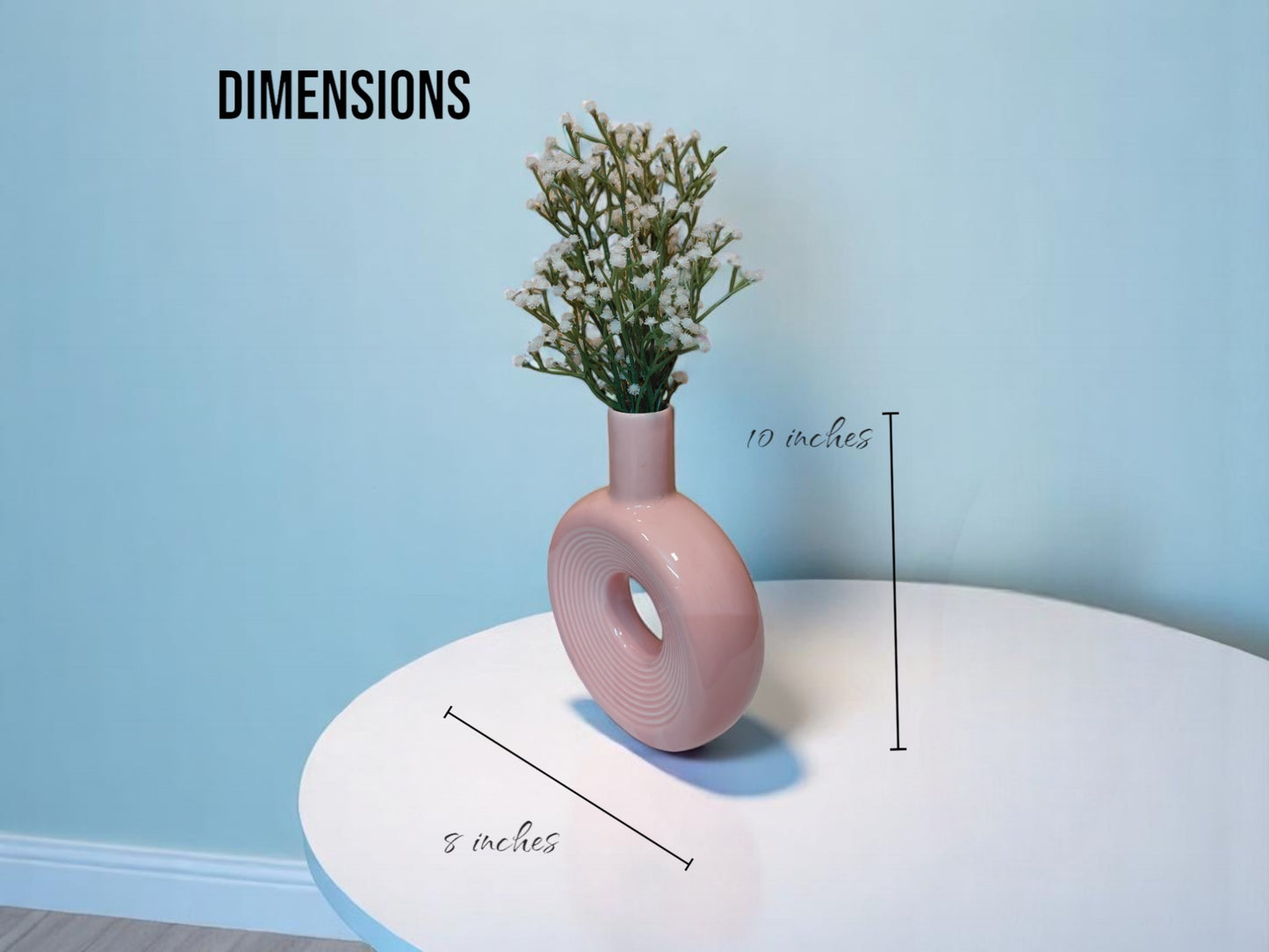 Handmade Pink Donut Vase