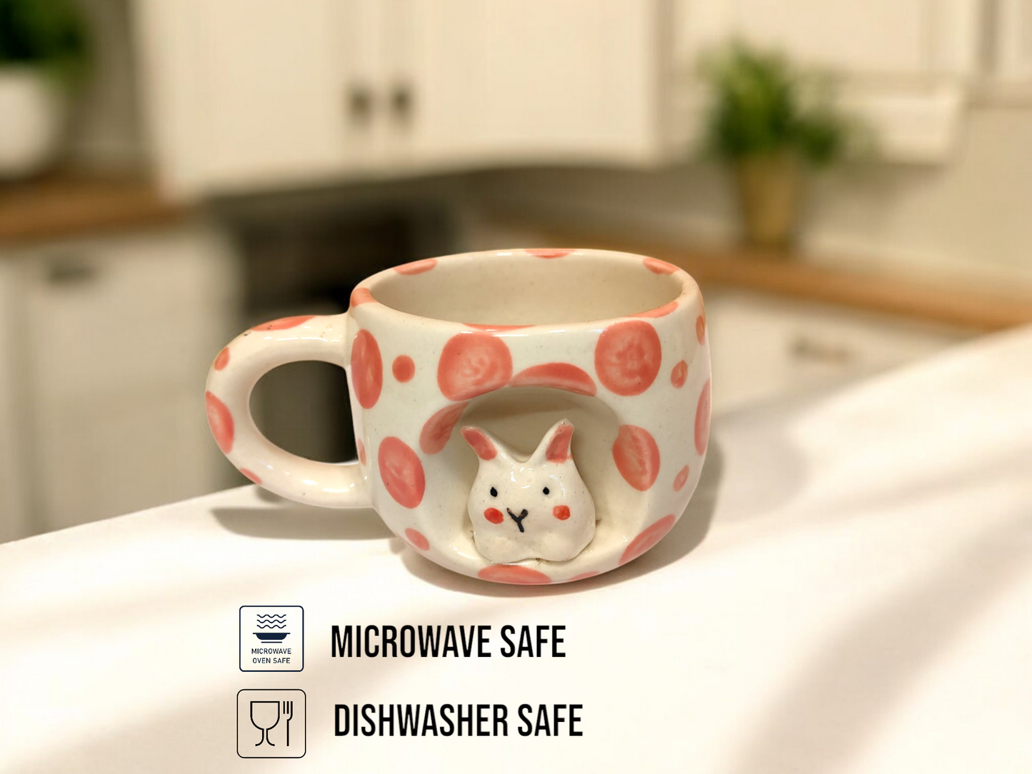 3D Rabbit Surprise Ceramic Coffee Mug