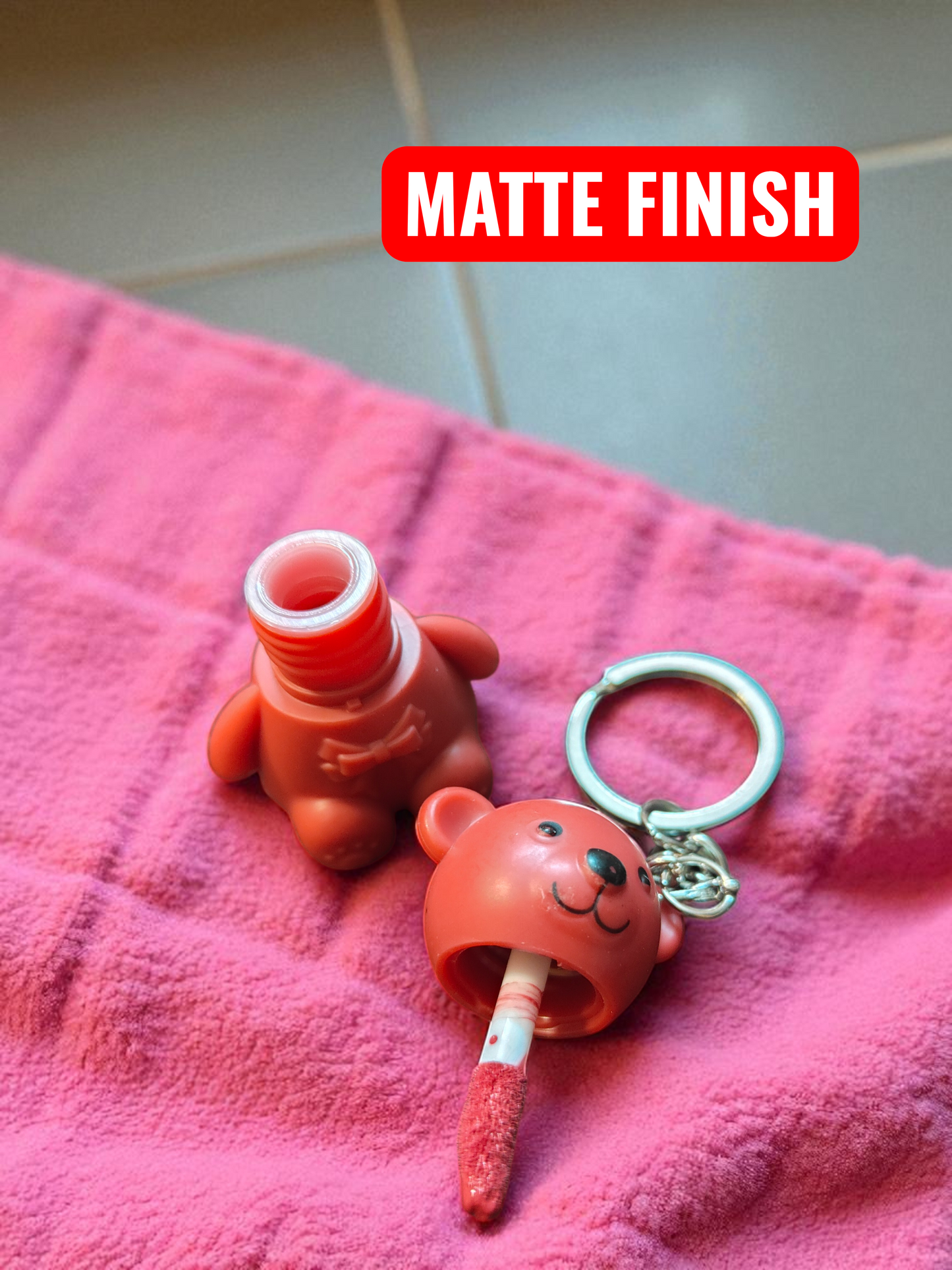 Teddy keychain lipstick ( pack of three)