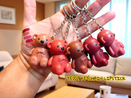 Teddy keychain lipstick ( pack of three)
