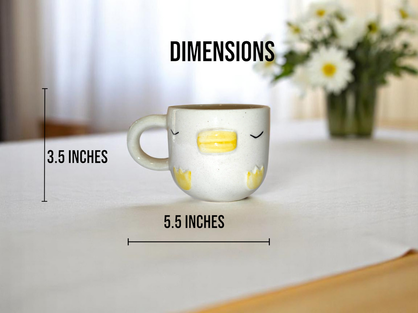 Handmade Duck Face Ceramic Mug