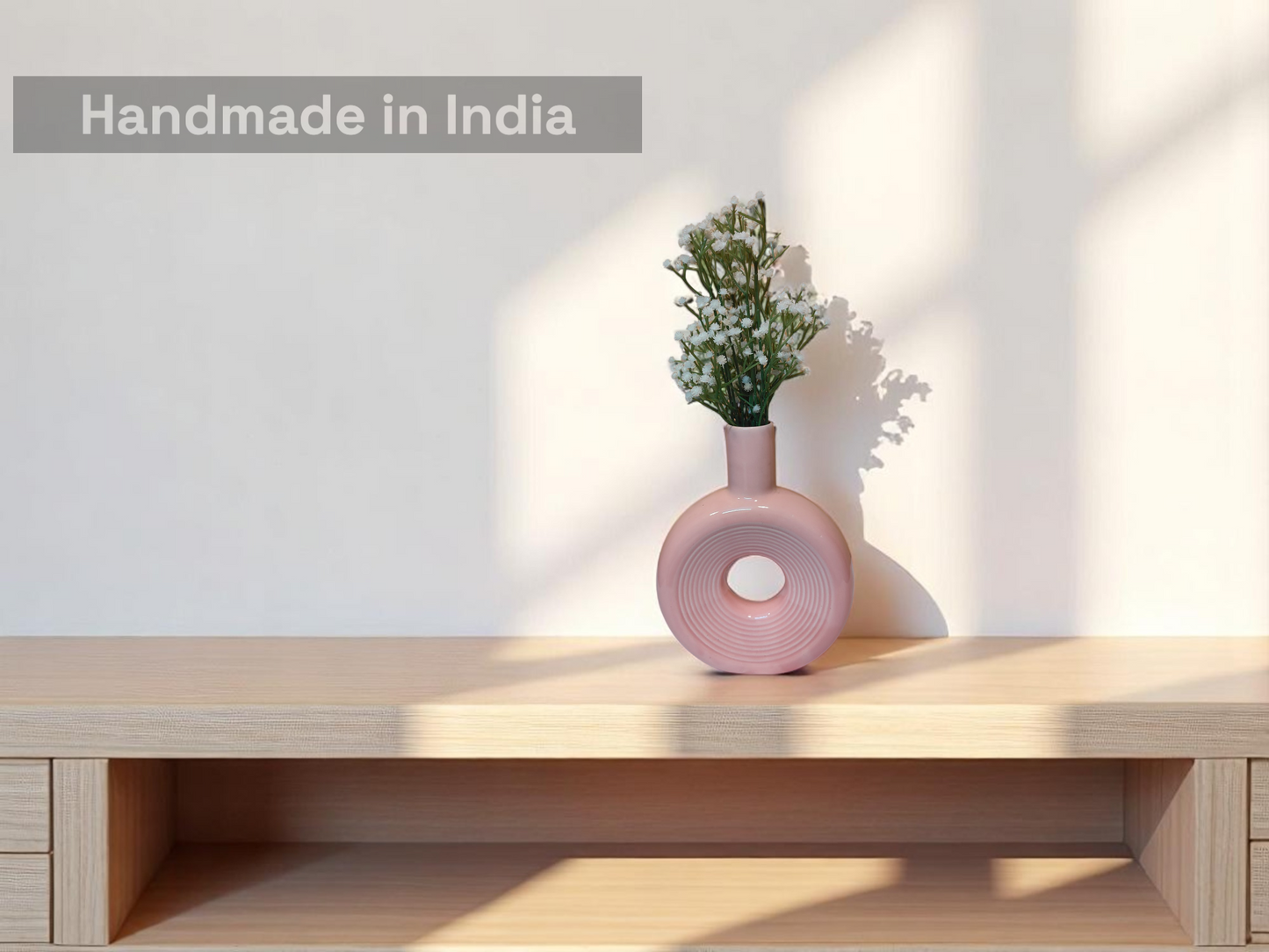 Handmade Pink Donut Vase