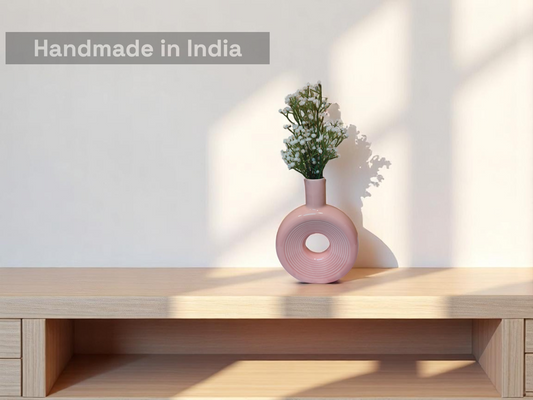 Handmade Pink Donut Vase