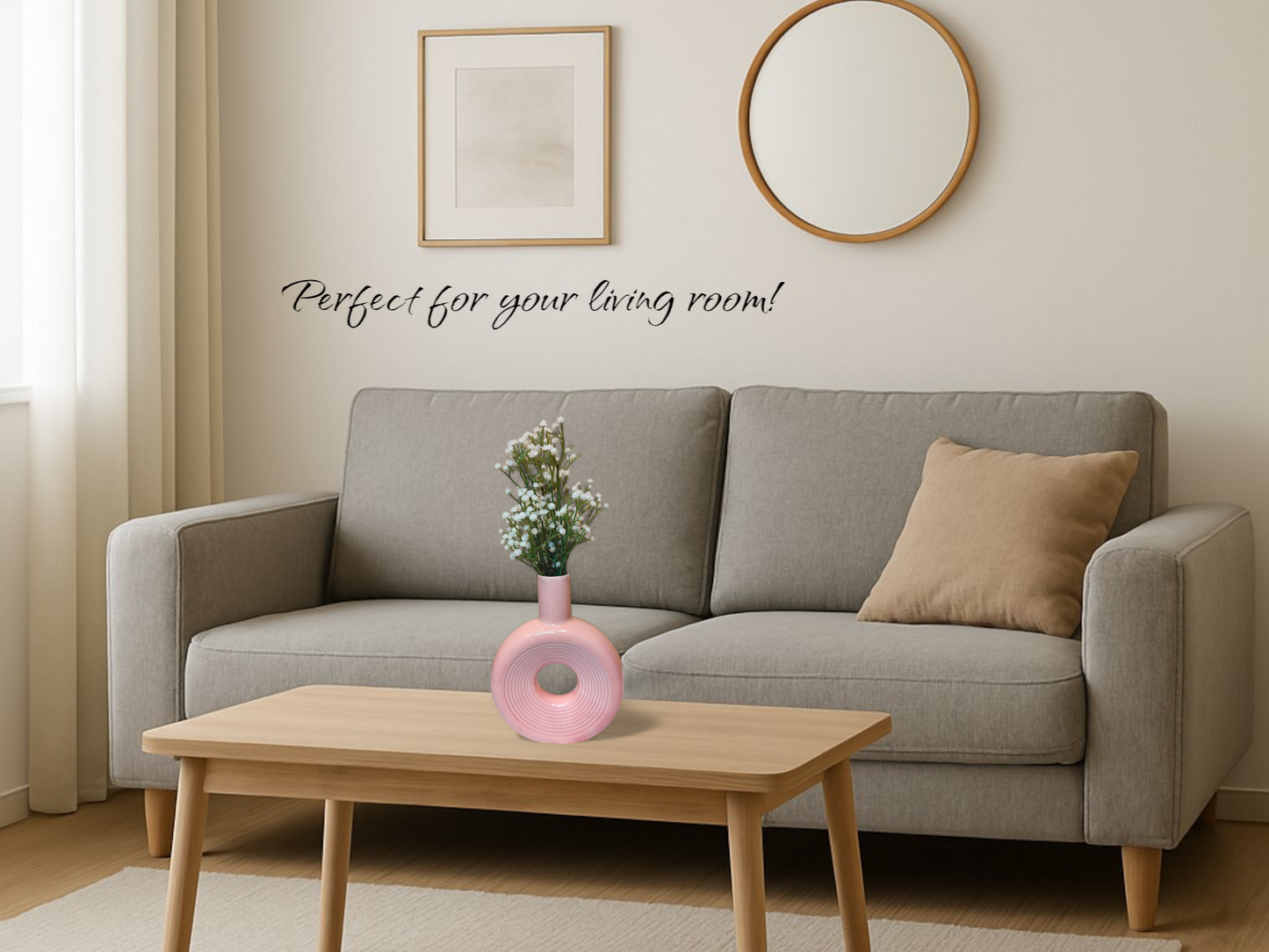 Handmade Pink Donut Vase