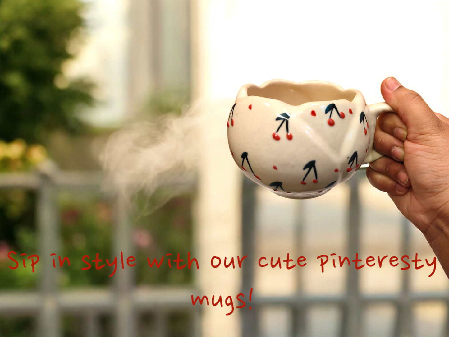 Handmade Ceramic Cherry Mug