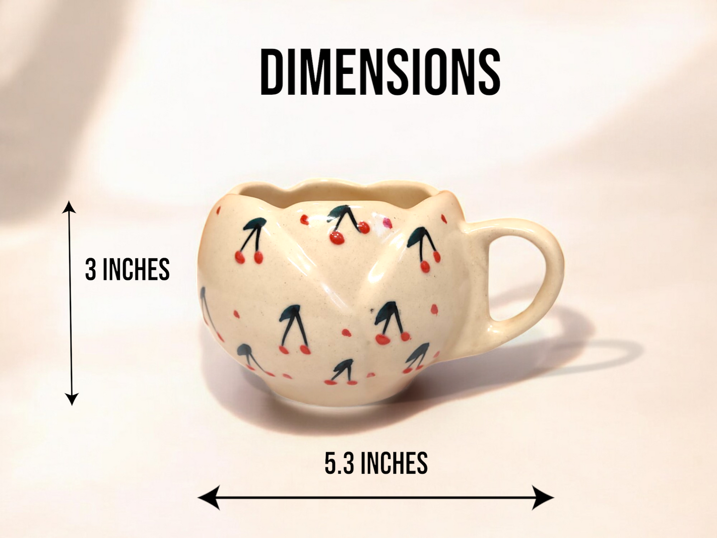 Handmade Ceramic Cherry Mug