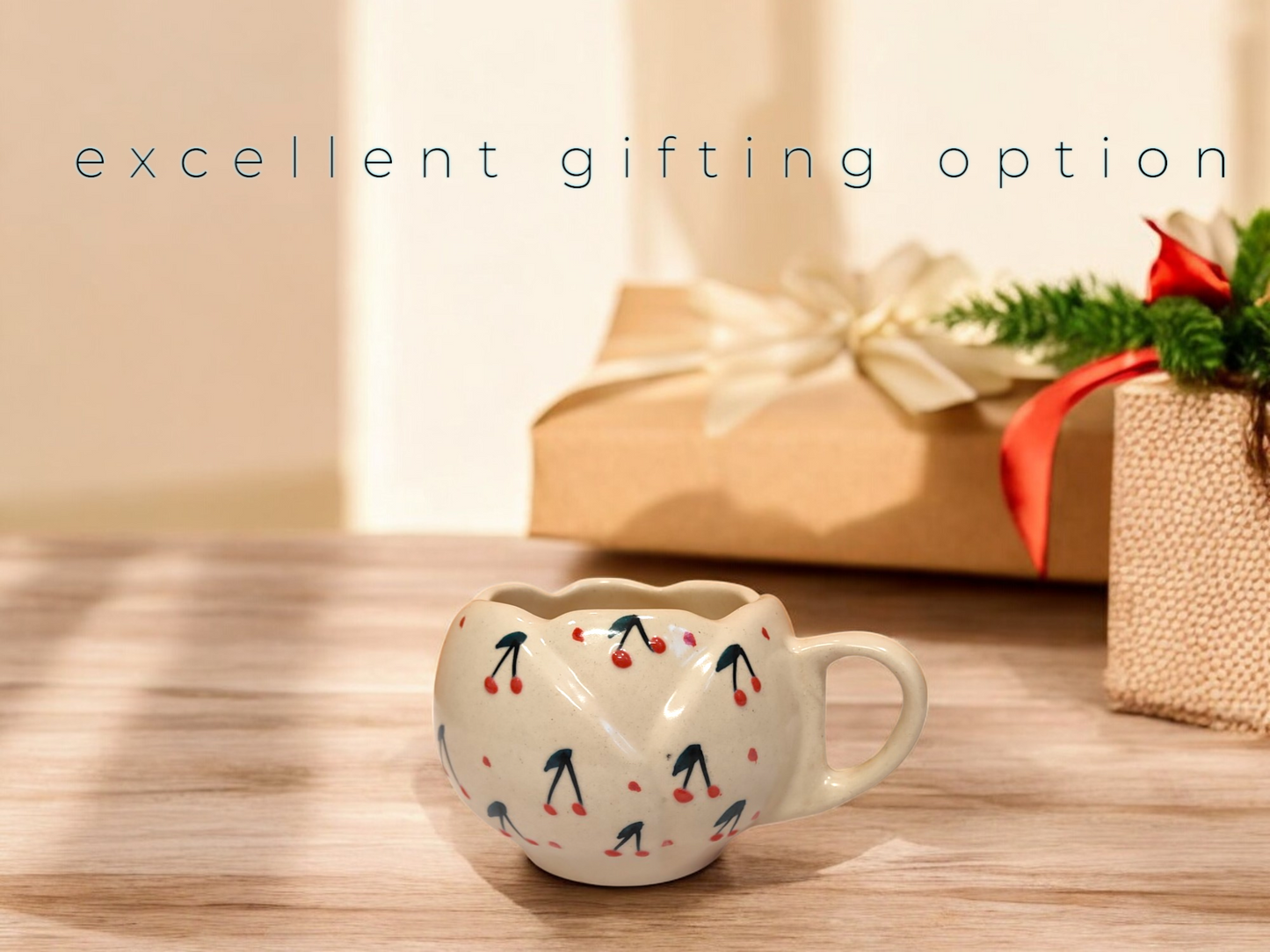 Handmade Ceramic Cherry Mug