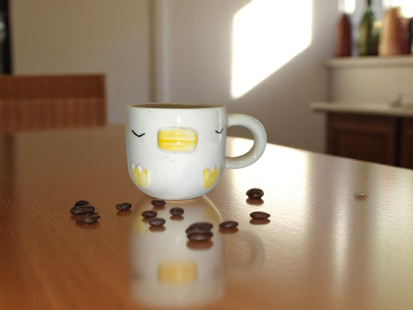 Handmade Duck Face Ceramic Mug