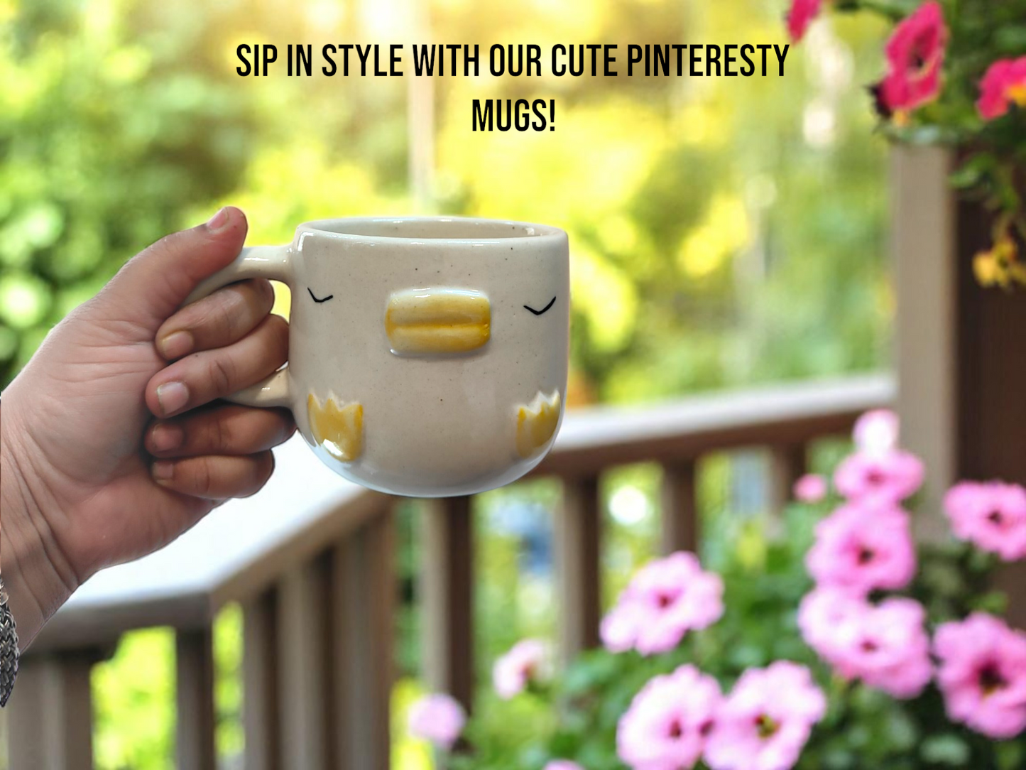 Handmade Duck Face Ceramic Mug