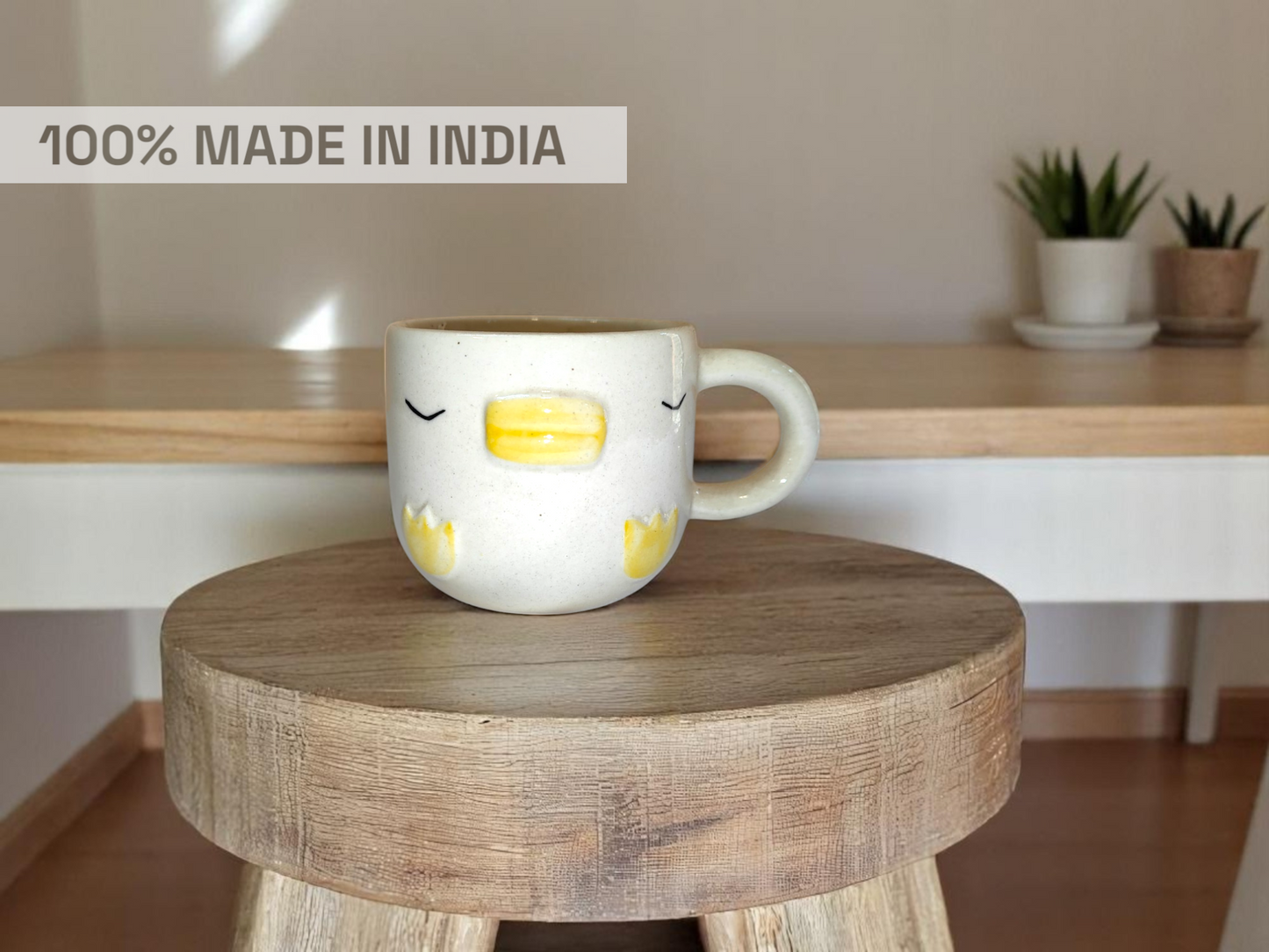Handmade Duck Face Ceramic Mug