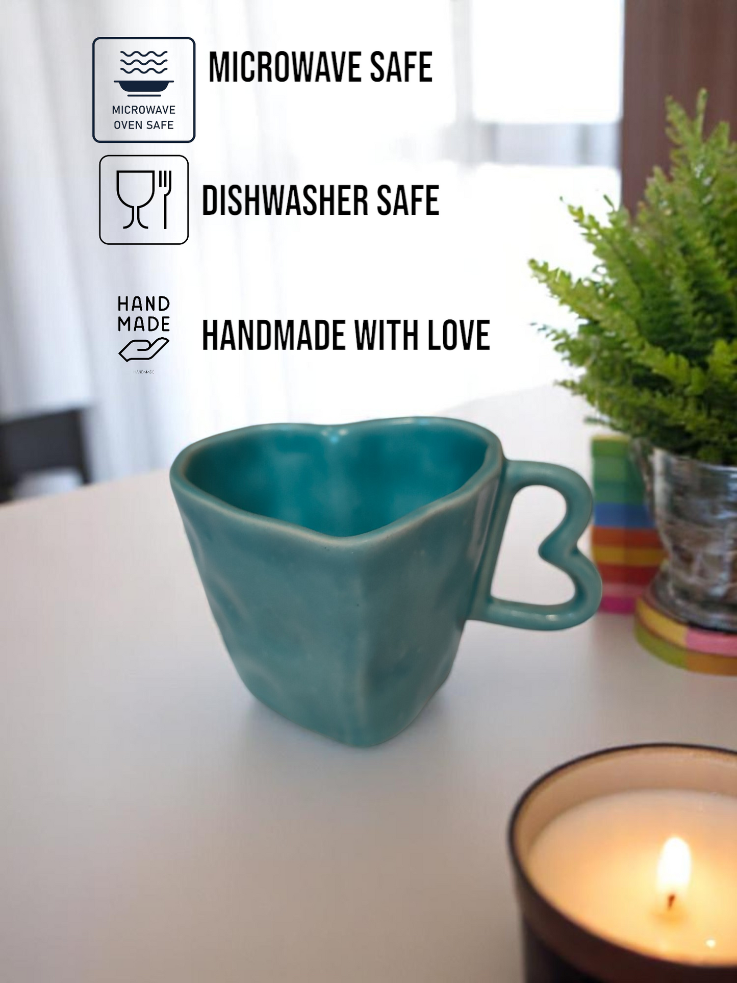 Handmade Heart-Shaped Mug