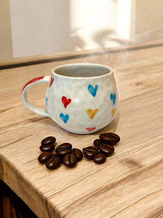 Handmade Heart Speckled Mug