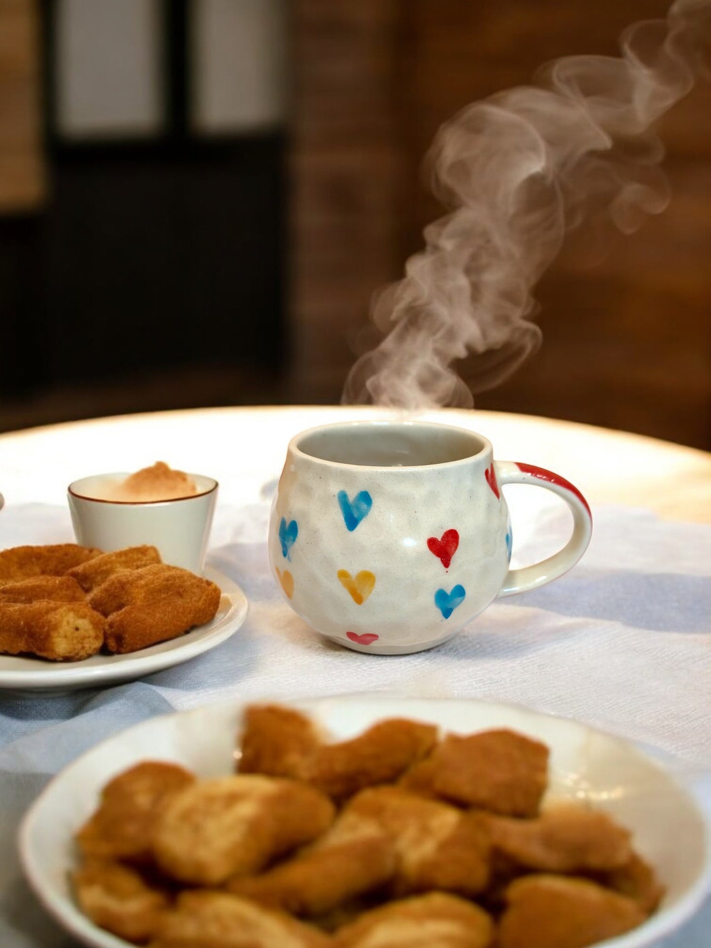 Handmade Heart Speckled Mug