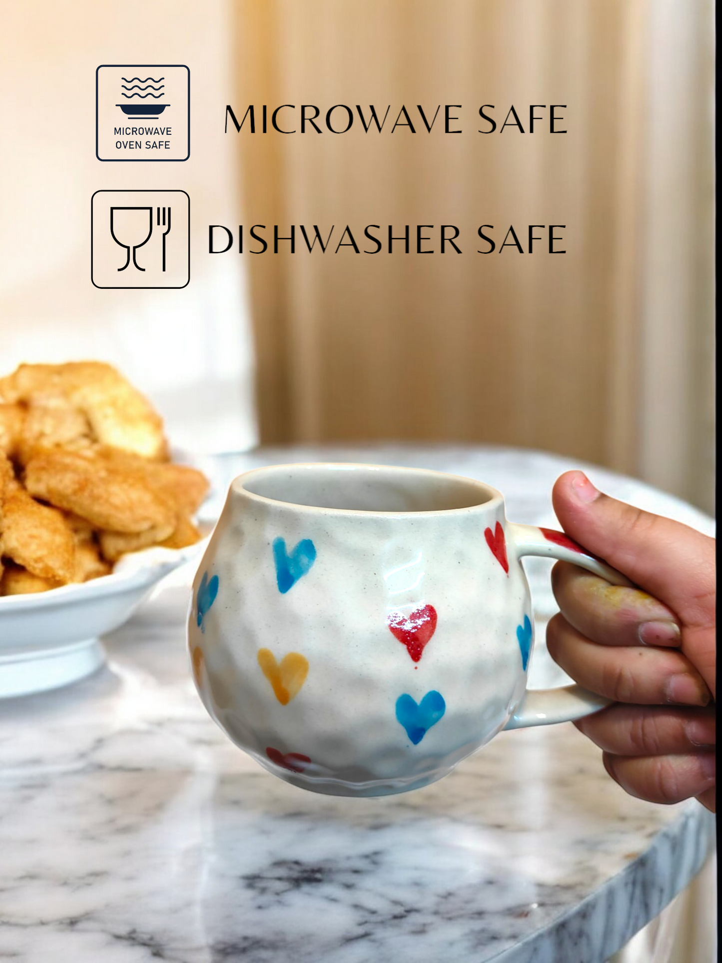 Handmade Heart Speckled Mug