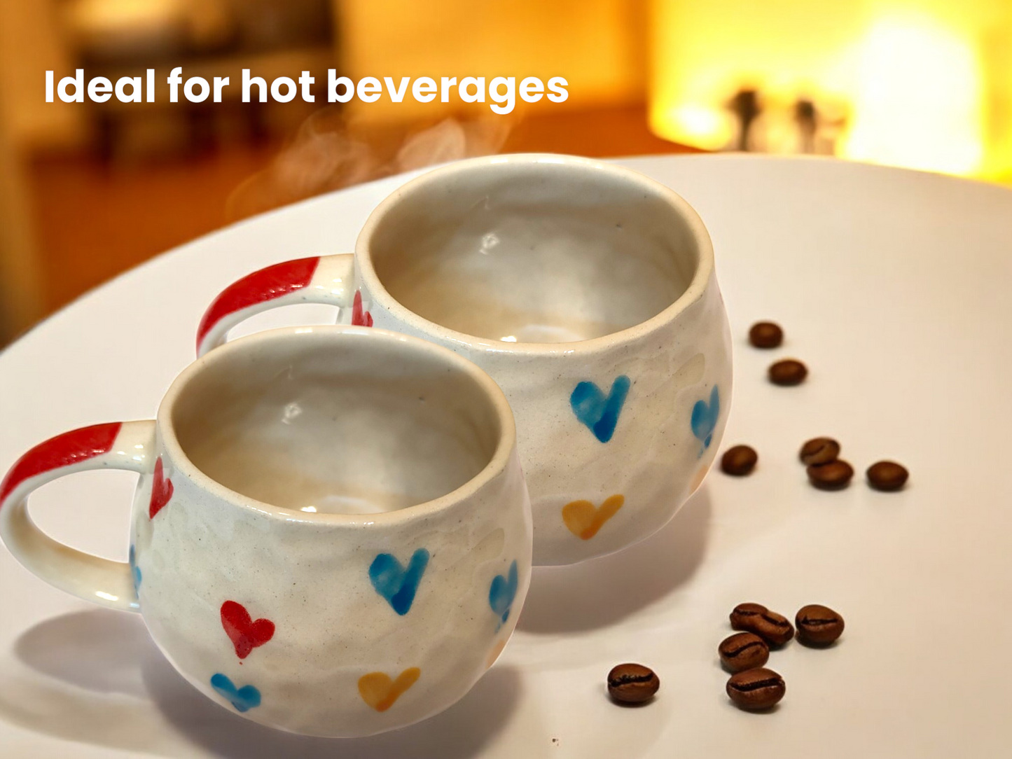 Handmade Heart Speckled Mug