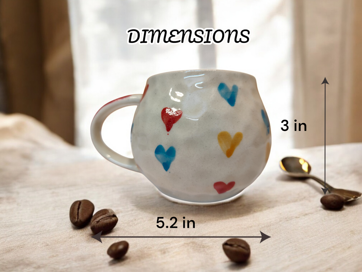 Handmade Heart Speckled Mug