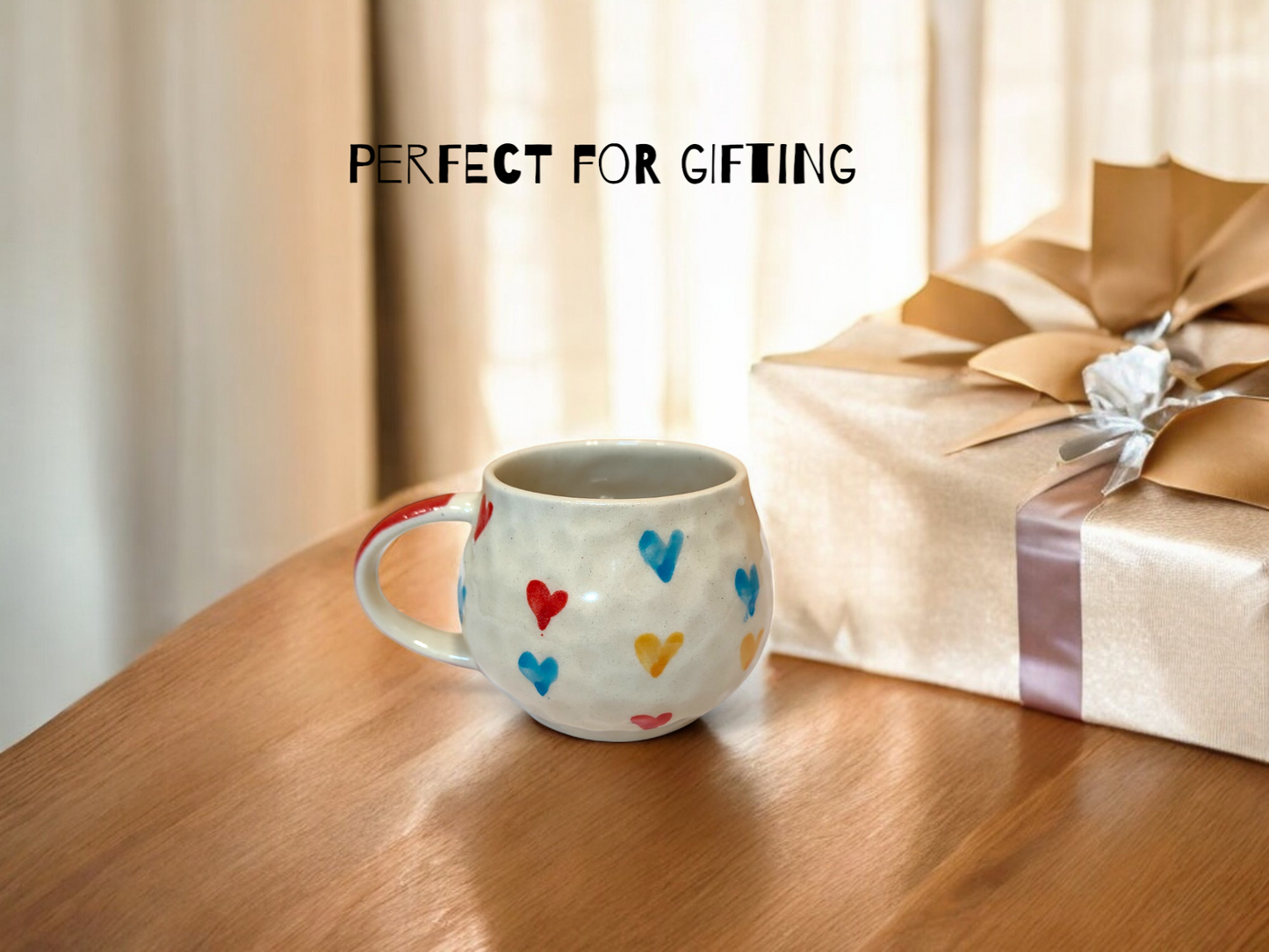 Handmade Heart Speckled Mug