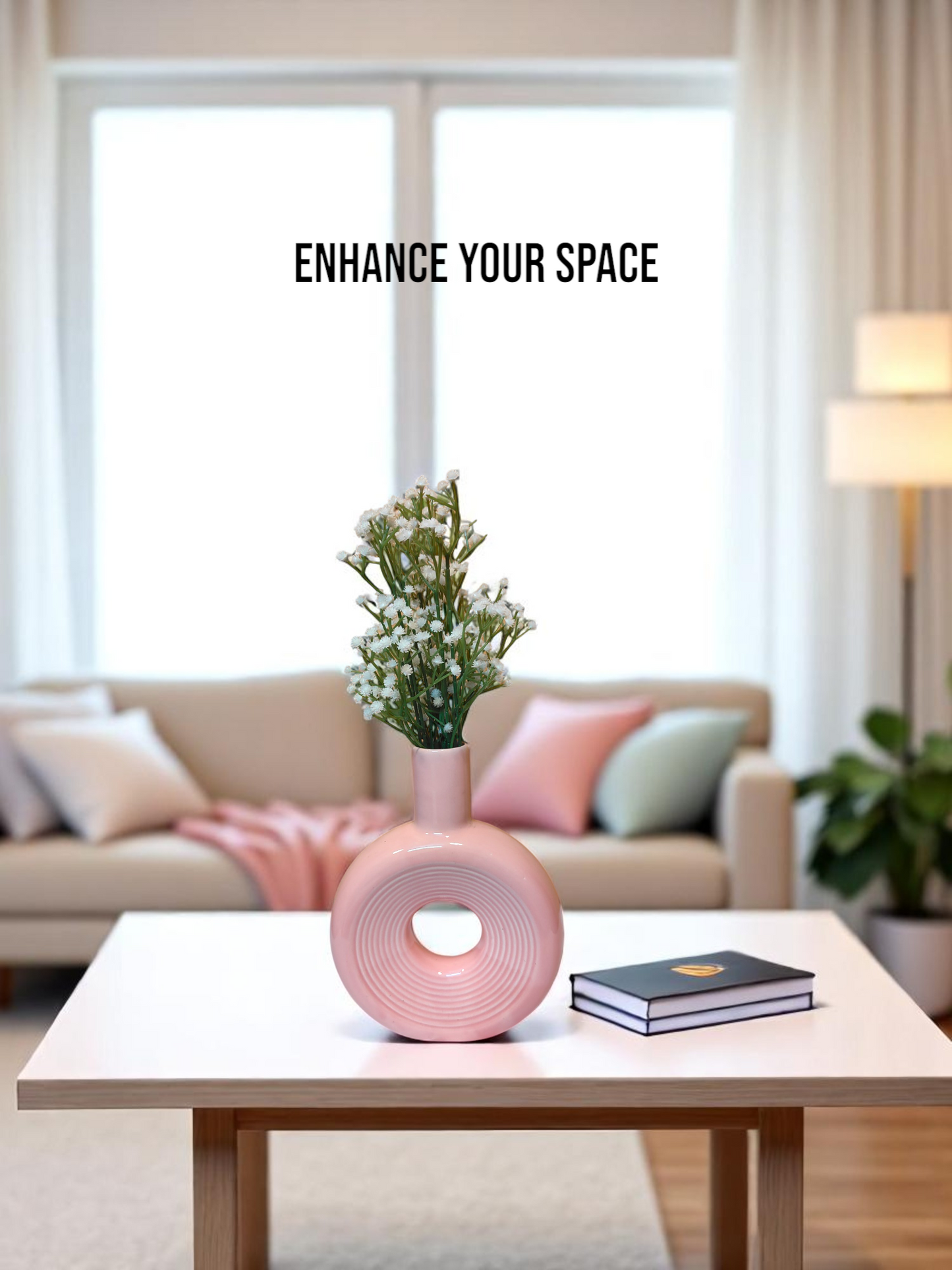 Handmade Pink Donut Vase